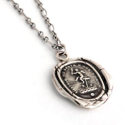 Pyrrha Diamond set ‘Cherub of Hope’ talisman necklace