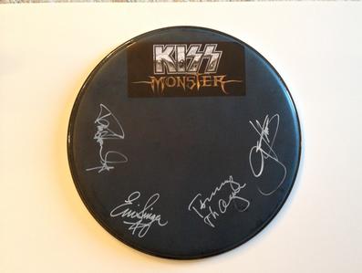 KISS Autographed Drum Head 