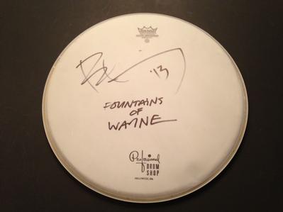 Brian Young Drum Head and Fountains of Wayne Vinyl Record