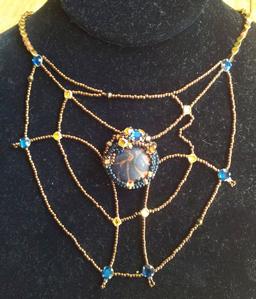 Beadwork necklace by Milkweed Designs