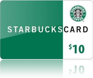 $10 Starbucks Gift Card