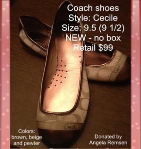NEW authentic Coach Cecile Shoes ballet flats size 9.5 gorgeous