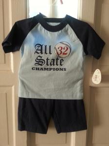 NWT Baby Beginnings Boys 2 pc outfit size 0/3 mos