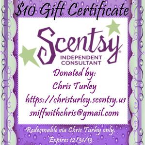 $10 Scentsy Gift Certificate ~ Home Fragrances