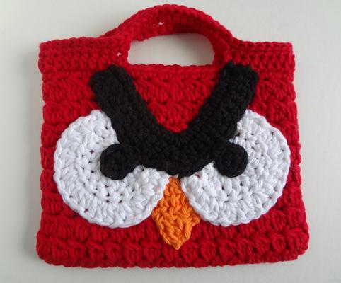 New Angry Birds Treasure Tote or Purse crocheted by Froggy Princess