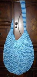 Market Bag Hand Knit 100% cotton yarn