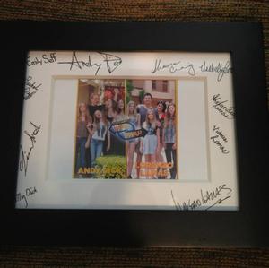 Lorenzo Lamas / Andy Dick + cast of Wife Swap framed Autographed Official Press Photo