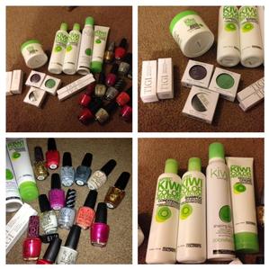 Salon Gift Basket worth $225+ Artec Kiwi Color Hair Products, TIGI cosmetics, 14 bottles OPI Nailpolish!