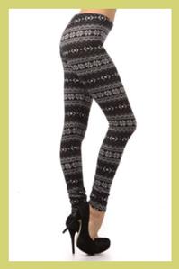 women's size Small 4 6 Black & White print Leggings boutique NEW