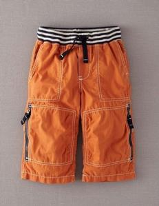 Mini Boden NWT Boys Orange Techno Shorts size 3