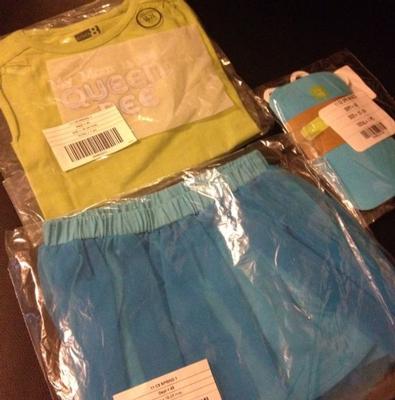 18 24 NWT Crazy 8 by Gymboree Queen Bee shirt Turquoise Tutu Skirt tights 