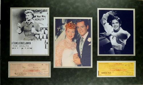 Lucille Ball and Desi Arnaz Dual Signed Matted piece