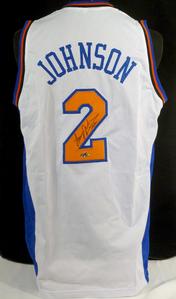 Larry Johnson Signed Basketball Jersey