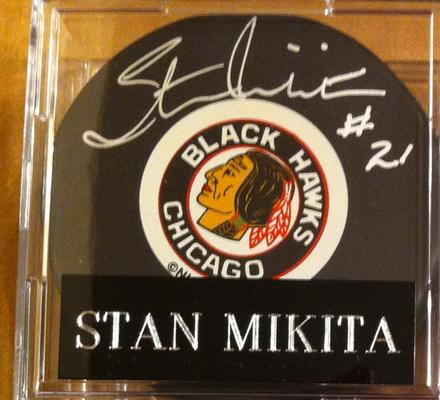 Stan Mikita Autographed NHL Game Puck in Case w/certificate