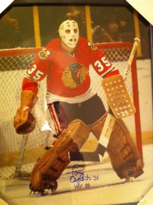 Tony Esposito Autographed 16x20 Photo Framed & Matted w/cert.