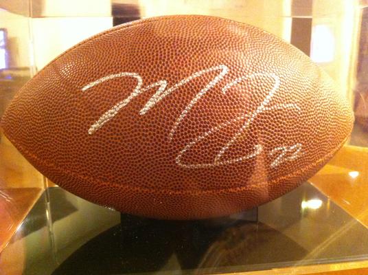 Matt Forte Autographed NFL Game Style Football in Case w/cert.