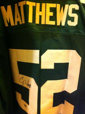Clay Matthews Autographed NFL Game Jersey w/certificate