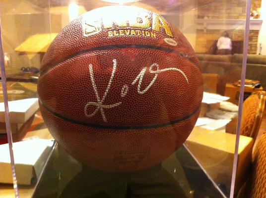 Kobe Bryant Autographed NBA Game Style Basketball in Case w/cert.