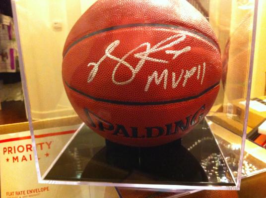 Derrick Rose Autographed NBA Game Style Basketball in Case w/cert.