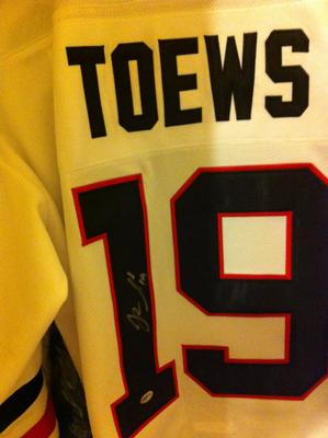 Jonathan Toews Autographed NHL Game Stanley Cup Jersey w/cert.