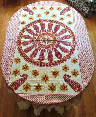 Nepali Paisley Print Tablecloth