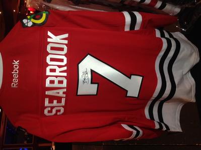Autographed Brent Seabrook Chicago Blackhawks Jersey