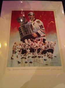 Chicago Blackhawks Limited Ed Jonathan Toews w Stanley Cup Matted Artwork