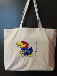 Kansas Jayhawks Bag by Dianne Tebben