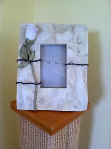Marble  and Rose Decorative Frame