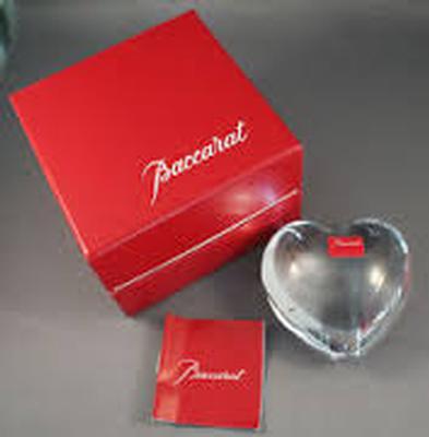 Baccarat Heart Clear Crystal Decorative Item or Paperweight New in Box