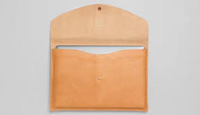 Shinola Detroit Leather Envelope Case for 15' Macbook 