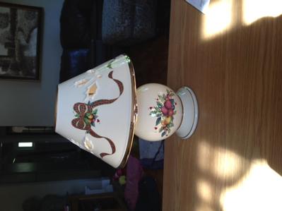 Lenox Holiday Tartan Candle Lamp With Shade in Original Box 