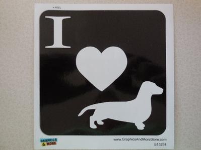 I Love Doxie Sticker