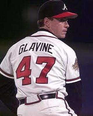 Baseball Autographed by 2014 Hall of Fame Inductee, Tom Glavine + MLB Insignia Clothing