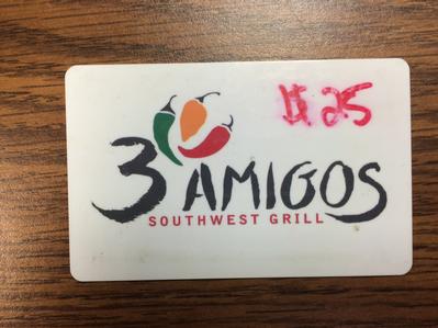 $25 3 Amigos Gift Card