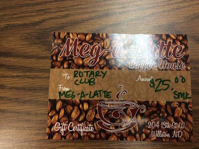 Meg-A-Latte $25 Gift Certificate