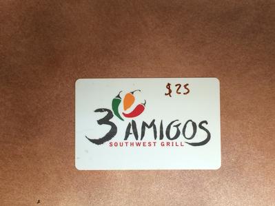$25 3 Amigos Gift Card
