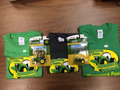 John Deere / Gooseneck Implement Kids Shirts and Toy Tractors
