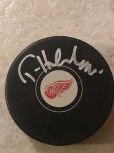 Tomas Holmstrom signed puck