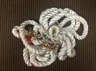 1" x 25" Tow Rope with Chains