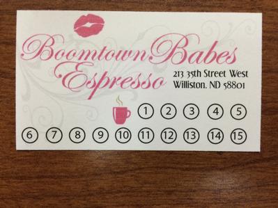$100 Boomtown Babes Punch Card