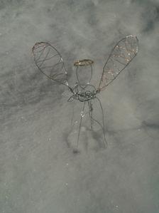 Wire Sculpture Angel. 