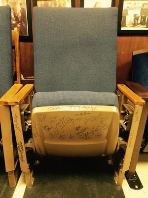 Gershwin Theatre Chair Signed by 10th Anniversary Cast