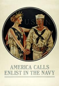 "America Calls Enlist in the Navy" 