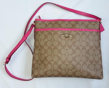 New Brown with Pink Trimmed Coach