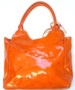 Gently Used Orange Pleather Neiman Marcus tote