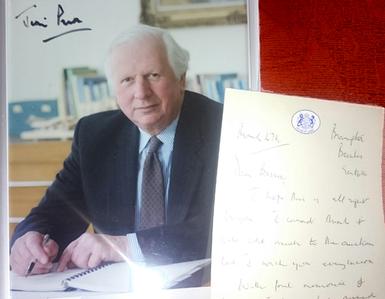 Lord Prior handwritten letter and signed photograph