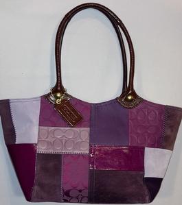 New Purple Multi-toned Designer COACH tote 