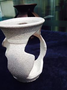 Ceramic White Vase #1 by Artist Dr. Evan Trupia (P&S '15)
