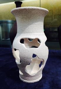 Ceramic White Vase #2 by Artist Dr. Evan Trupia (P&S '15)